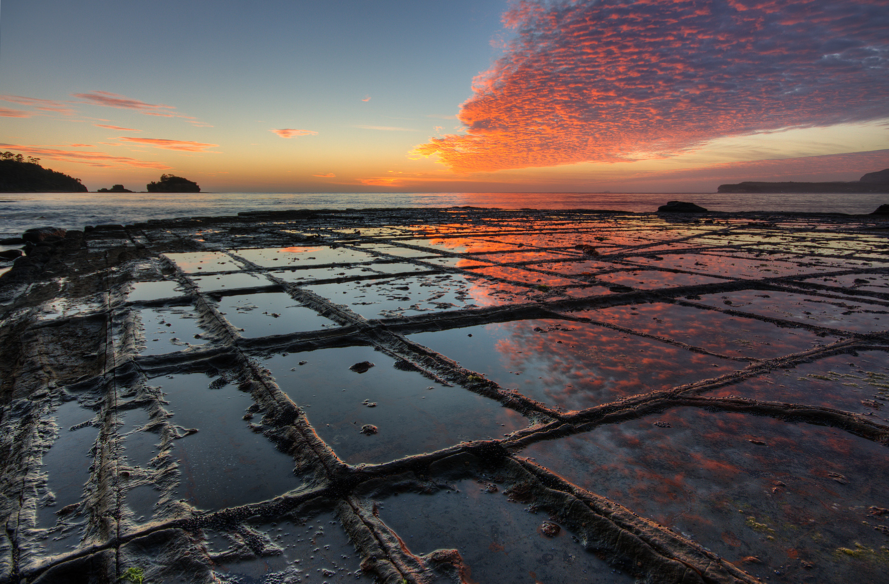 Tessellated Pavement Sunrise Landscape ビミニ・ロード！フロリダ沖に眠るのは謎の海底神殿か？