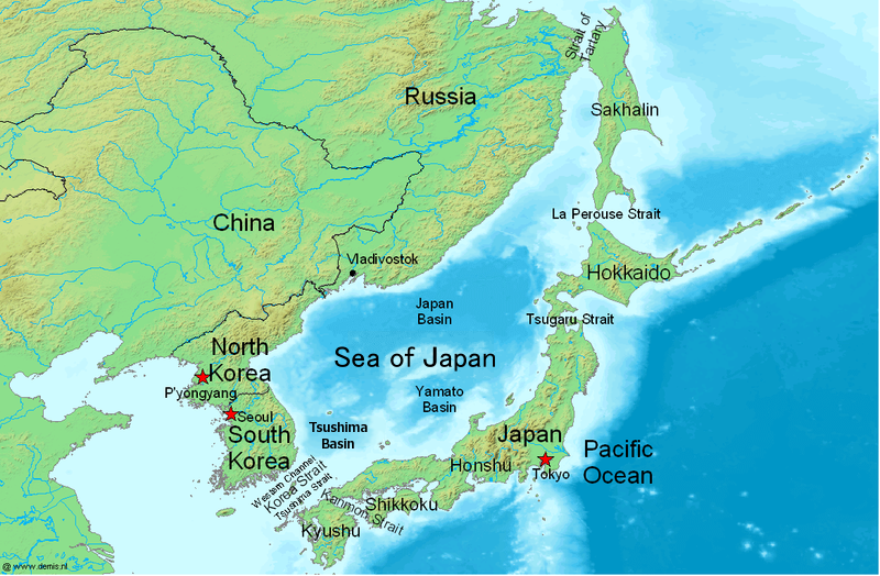 Sea of Japan Map en バージニア州「日本海」と「東海」の併記を議会で可決！