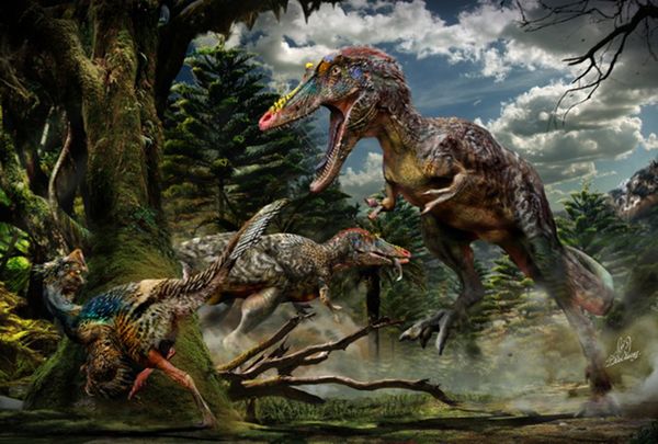 qianzhousauruspressfigure1artworkbychuangzhaolowres edit 79399 600x450 ピノキオ・レックス、中国で新種の化石発見！