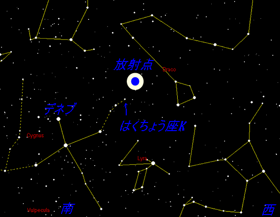 cygnus draco はくちょう座κ流星群！2014年は8月18日が見ごろも観測条件は不良。