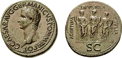 Caligula sestertius RIC 33 680999 オリハルコンが発見される？2600年前の沈没船に？